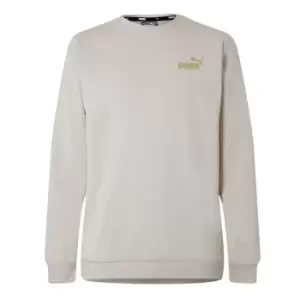 Puma Logo Crew Sweatshirt Mens - Beige