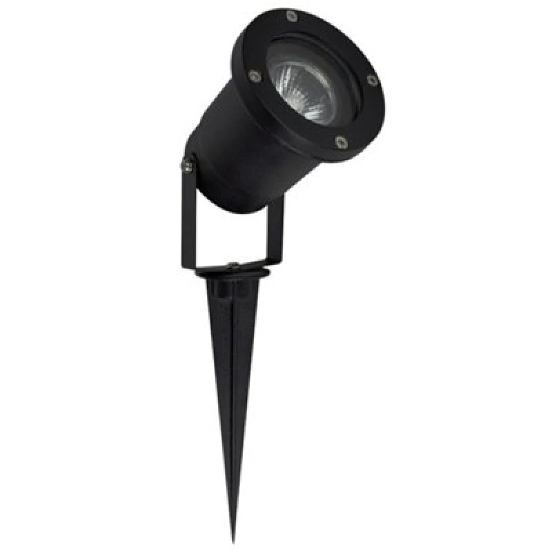 Image of ValueLights Set of 8 Derwent Black Outdoor IP65 Light with LED Bulbs Black