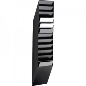 Image of Durable FLEXXIBOXX 12 A4 1709763060 Brochure holder Black A4 portrait No. of compartments 12 (W x H x D) 240 x 1115 x 135 mm