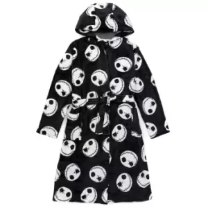 image of Nightmare Before Christmas Mens Jack Skellington Dressing Gown (L) (Black/White)