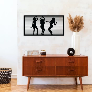 Image of DanceWoman - Black Decorative Metal Wall Accessory