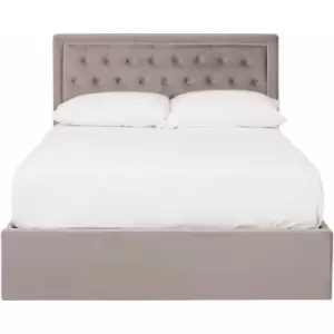 Image of Hannah Brushed Steel Velet Double Bed - Premier Housewares