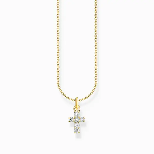 Image of Thomas Sabo KE2226-414-14-L45V White Zirconia Cross Pendant Jewellery