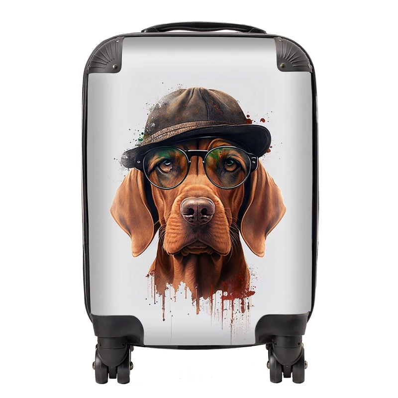Image of Warren Reed Designer Hungarian Vizsla Dog Splashart Suitcase - Small