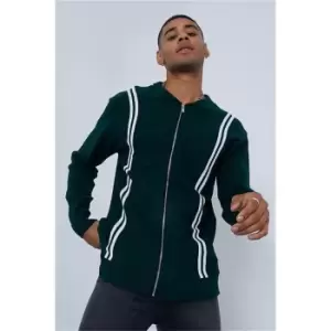 Image of I Saw It First Zip Collar Knitted Top - Green