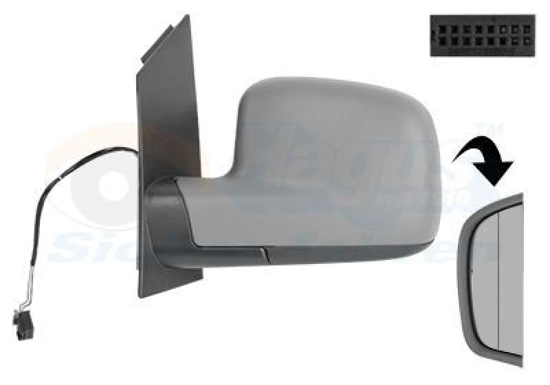 Image of VAN WEZEL Wing mirror VAN WEZEL 5867817