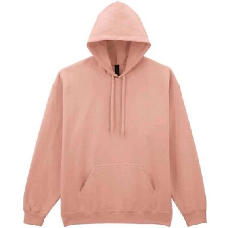Image of Gildan Mens Midweight Fleece Hoodie in Rose Size: Medium Rose Male M