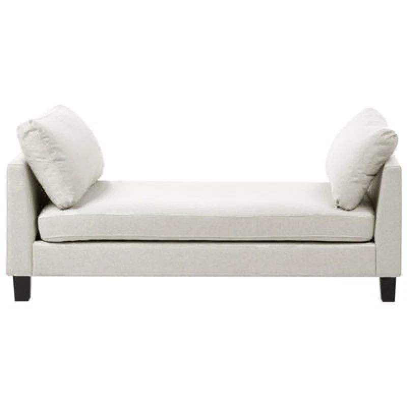 Image of Beliani Chaise Longue Archiane Fabric Light Beige