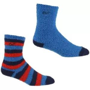 image of Regatta Boys 2 Pack Stretch Comfort Cosy Socks UK Size 10-12