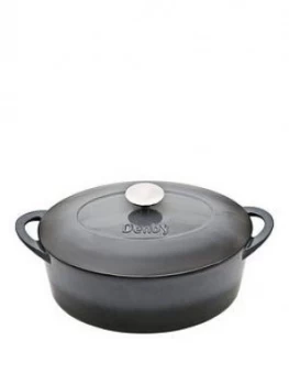 image of Denby Halo 28Cm Cast Iron Oval Casserole Pot