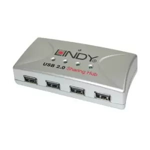 image of Lindy USB 2.0 4 Port Sharing Hub