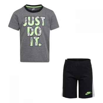 image of Nike Tee-Short Set - Black/Grey