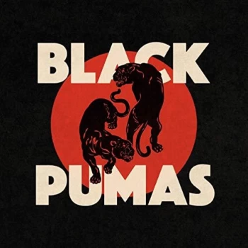 Image of Black Pumas - Black Pumas Deluxe Edition Red & Black Splatter On Clear Vinyl