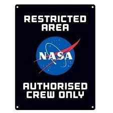 image of Tin Sign Small - NASA (Crew)