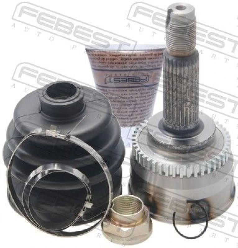 Image of FEBEST 0410-004A44 Joint, drive shaft Front Axle, with ABS sensor ring Joint,drive shaft (236)