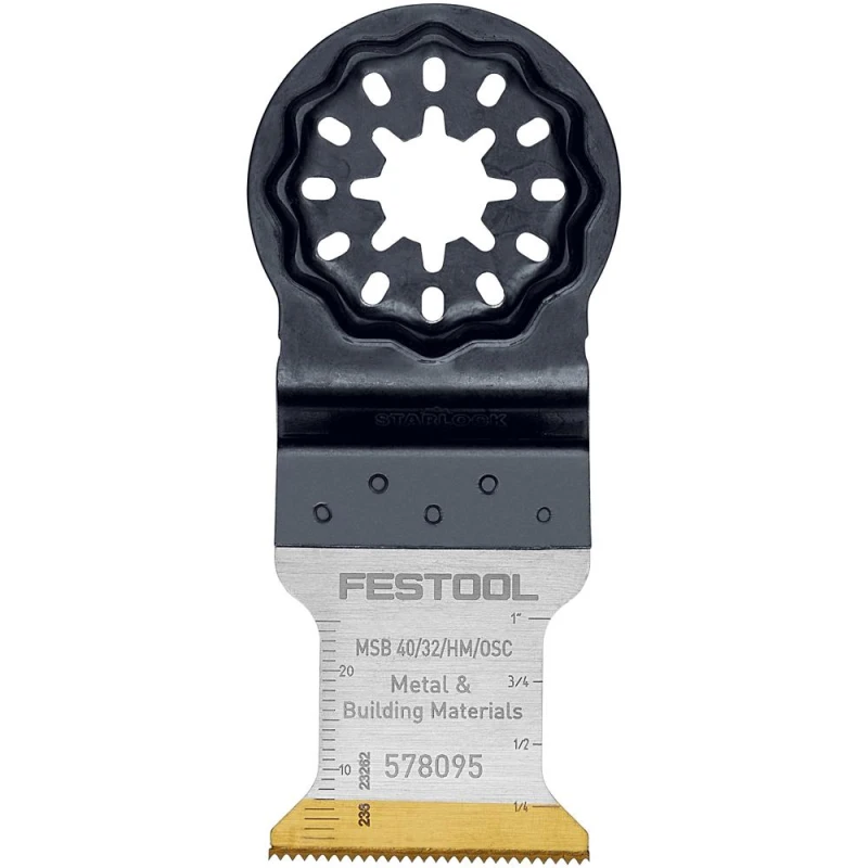 Image of Festool Starlock Carbide Oscillating Multi Tool Plunge Blade 578095 Width: 32mm
