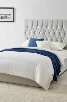 Image of Waldorf Silver Grey Upholstered Ottoman Storage Bed Frame