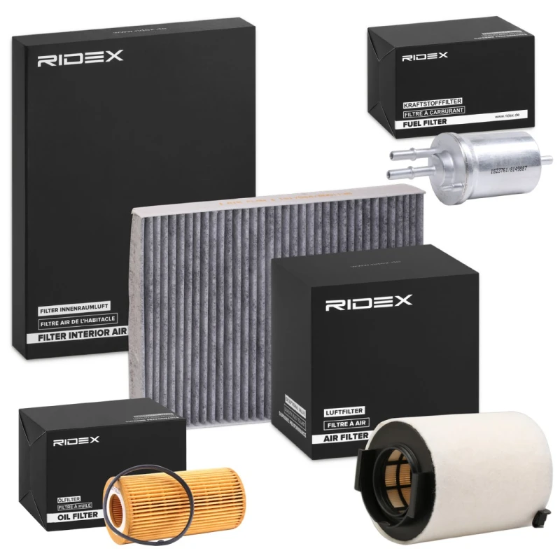 Image of RIDEX 4055F27452 Filter Set with gaskets/seals, with pre-filter Filter Set (4055)