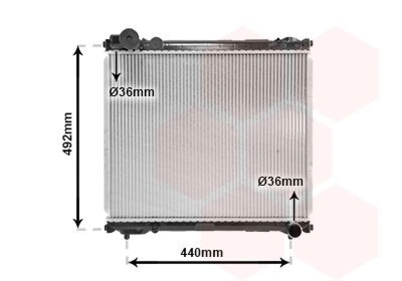 Image of VAN WEZEL Engine radiator VAN WEZEL 52002065