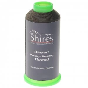 image of Shires Waxed Plaiting Thread - Brown