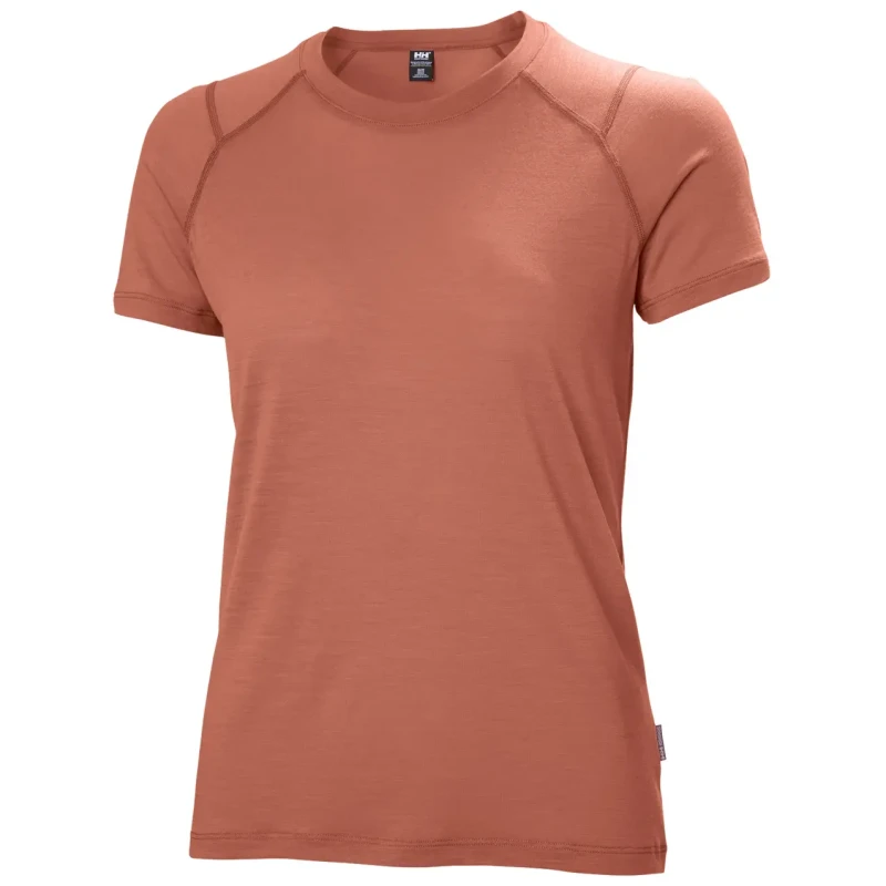 Image of Womens T-Shirt Helly Hansen Durawool Marron Female L