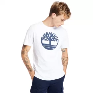 Image of Timberland Kennebec River Tree Logo T-Shirt For Men In White, Size L