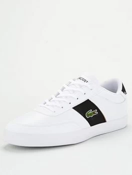 Image of Lacoste Court-Master 319 Leather Trainers - White/Black, Size 10, Men