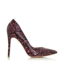 image of Head Over Heels by Dune Pink 'Capris' High Stiletto Heel Court Shoes - 3