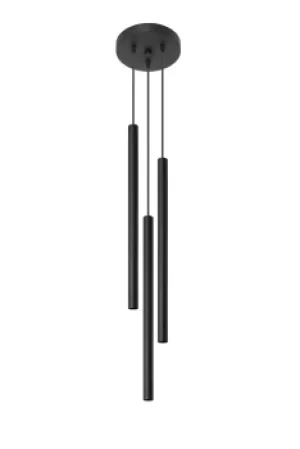 Image of 3 Light Cluster Drop Pendant Black, G9