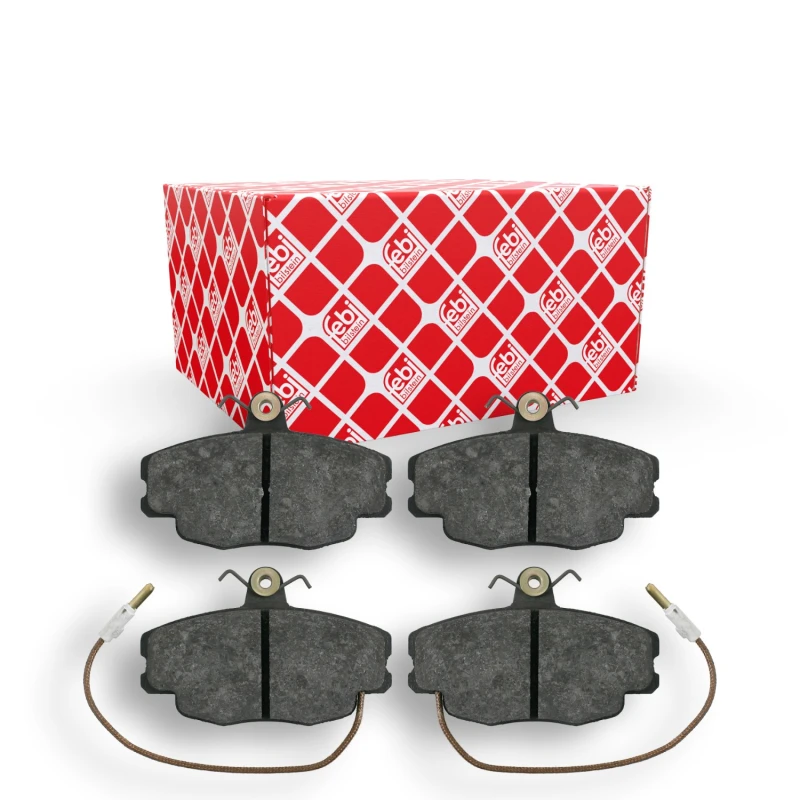 Image of FEBI BILSTEIN 16241 Brake pad set Front Axle, incl. wear warning contact Brake Pad Set,disc brake (402)