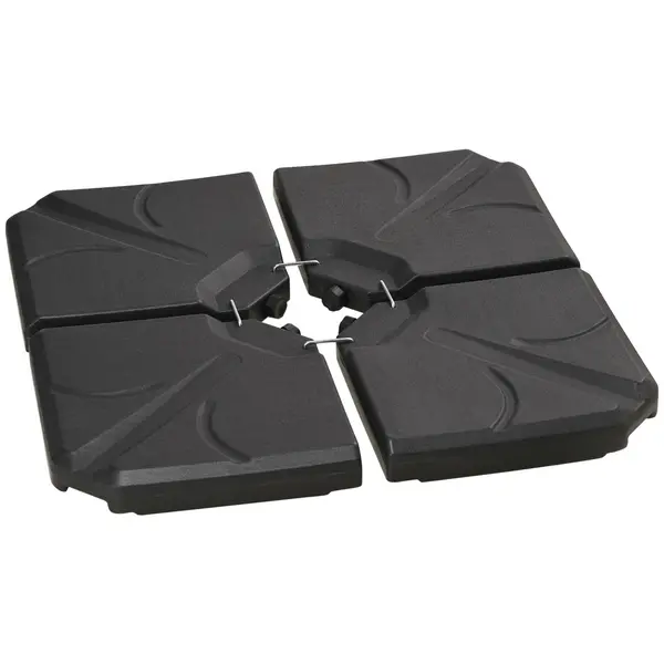 Image of Outsunny Set of 4 Parasol Base Stand Weights for Banana Hanging Cantilever Umbrella