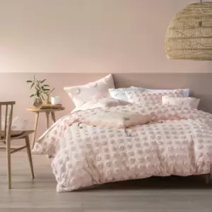 Image of Linen House Haze Single Duvet Cover Set Cotton Peach