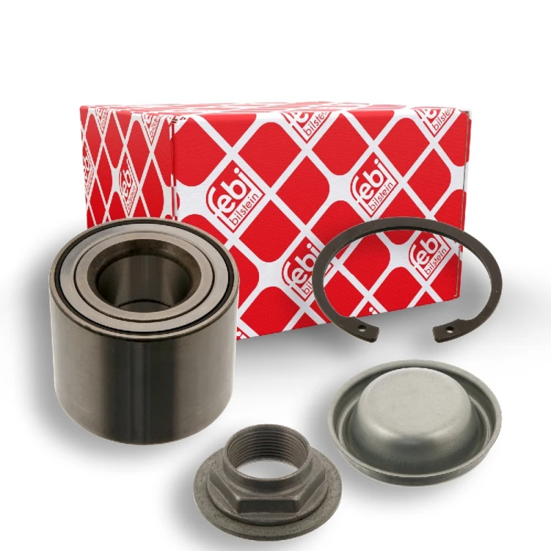 Image of FEBI BILSTEIN 40014 Wheel bearing kit Rear Axle Right, with grease cap Wheel Bearing Kit (654)