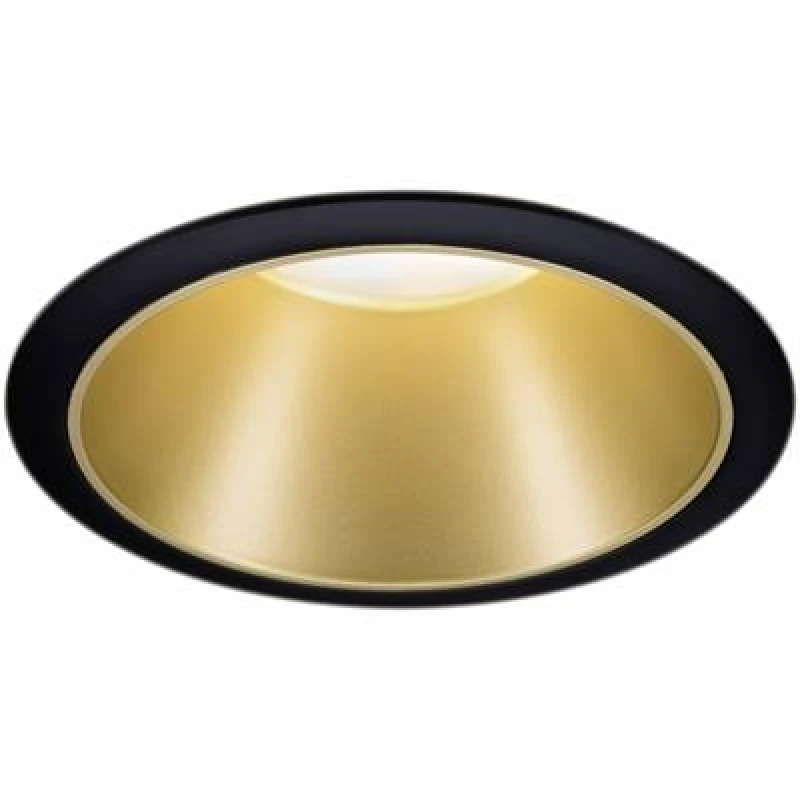 Image of Paulmann Paulmann 93403 Cole Coin Flush mount light LED (monochrome) 6 W Black, Gold 93403