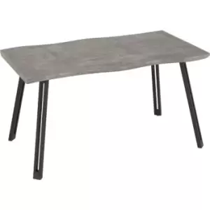 image of Seconique - Quebec Dining Table Concrete Effect Wave Edge