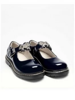 Image of Lelli Kelly Girls Miss LK Bessie Unicorn School Shoes - Navy Patent, Size 4 Older