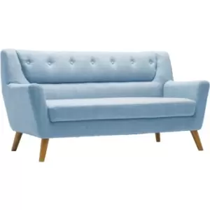 Image of Birlea - Lambeth Scandinavian Retro Duck Egg Blue 3 Seater Sofa Settee