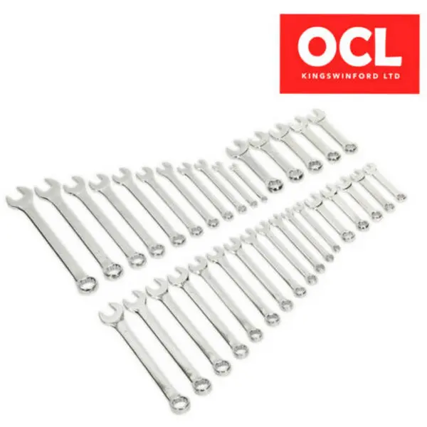 Image of Genuine SEALEY S01063 Combination Spanner Set 33pc Metric/Imperial