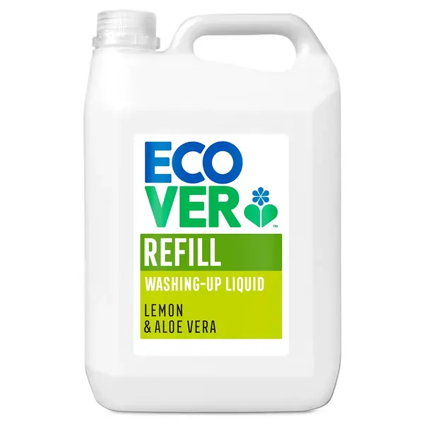 image of Ecover Washing Up Liquid Refill Lemon and Aloe Vera 5L