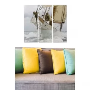 Image of MDF12000178 Multicolor Decorative MDF Painting (3 Pieces)