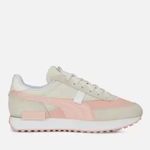 image of Puma Future Rider Displaced Running Style Suede Trainers - UK 3