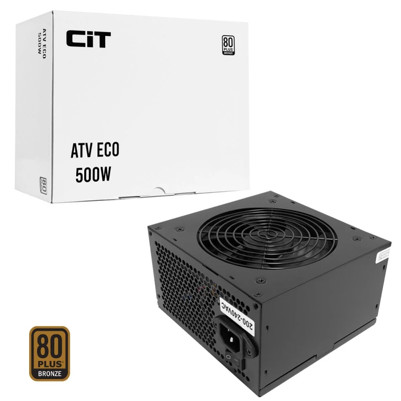 Image of CiT 500W ATV Eco 80+ Bronze Non-Modular 500W PSU