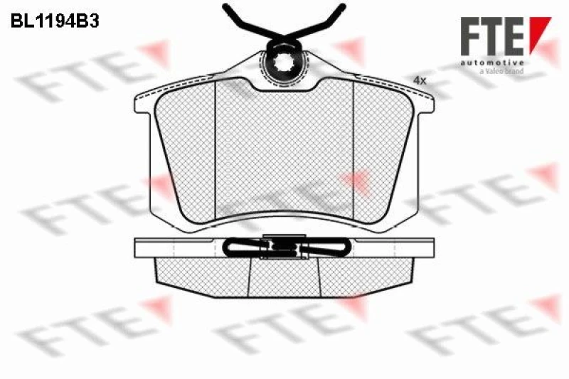 Image of Brake pad set FTE 9010054