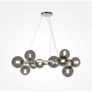 image of Maytoni Lighting - Maytoni Maytoni Dallas Modern 1 Globe Pendant Ceiling Light Chrome, Smoky Shade, G9