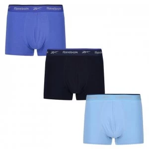 Image of Reebok Karson 3 Pack Trunks Mens - Blue/Navy