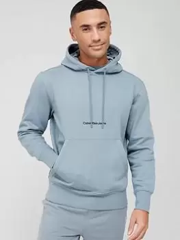 Image of Calvin Klein Jeans Institutional Overhead Hoodie - Grey , Dark Grey Size M Men