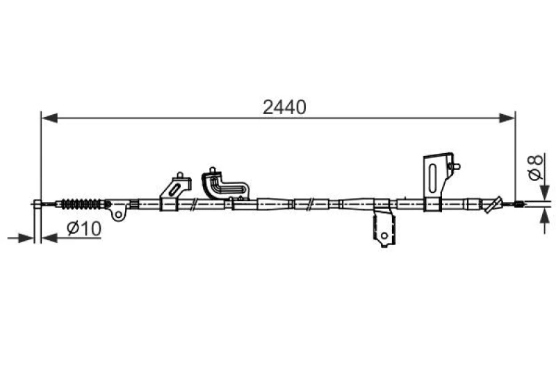 Image of Bosch 1 987 482 425 Brake Cable 2440mm Cable,parking brake (124)