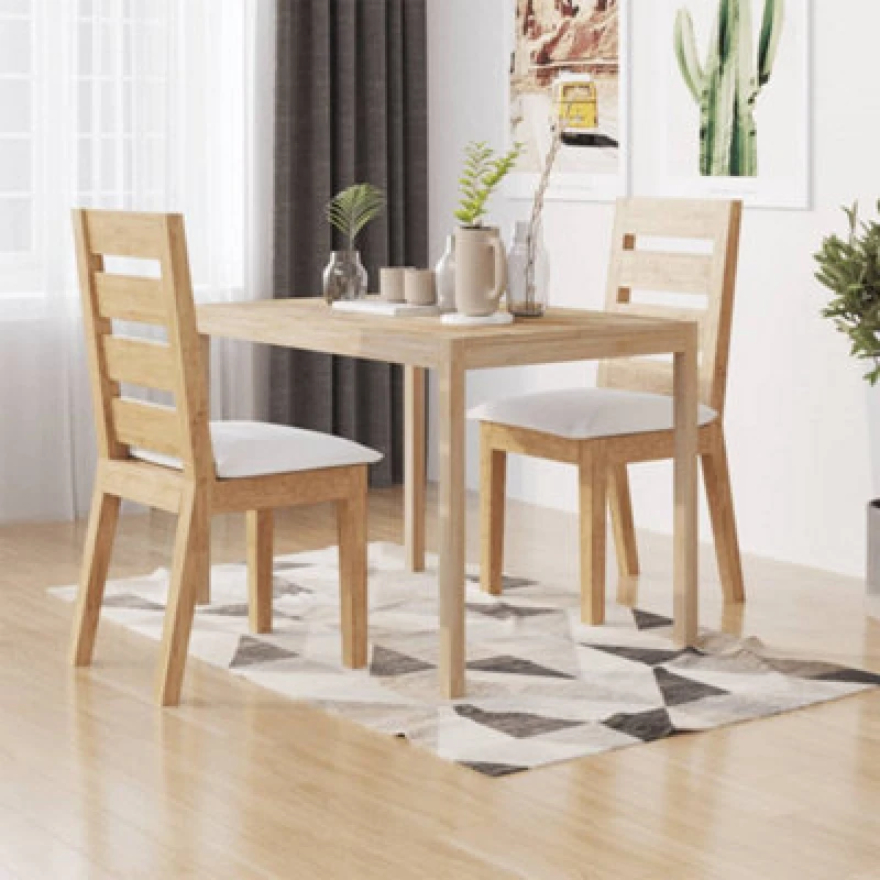 Image of Vidaxl Dining Table 110X70X75cm Solid Wood Acacia, Brown 345081