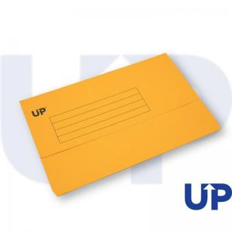 Image of UP Half Flap Document Wallet Foolscap Yellow (50 Pack) UP0031