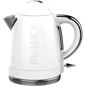 image of The Funky Appliance Company 1.7 Litre Funky White Kettle UK Plug